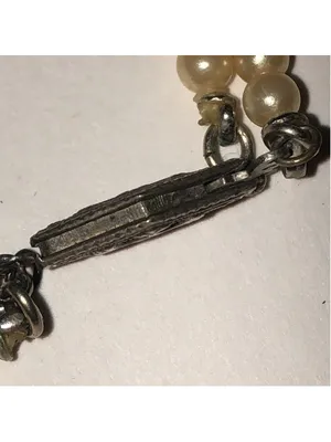 Elegant Sterling Clasp Vintage Faux Pearl Beaded Boho Necklace thumbnail 5