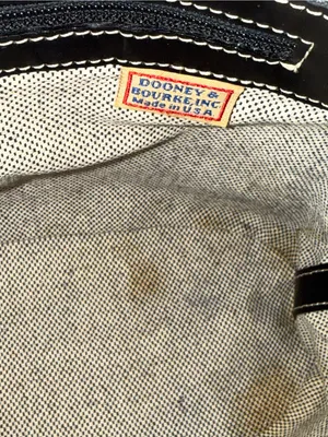 Vintage Dooney & Bourke Black Croc-Embossed Leather Hobo Shoulder Bag thumbnail 12