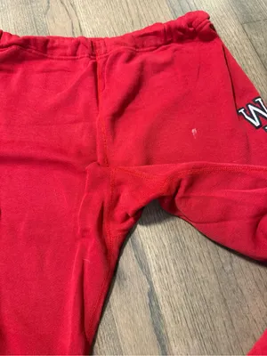 Wisconsin Badgers Vintage Red Jogger Pants Size Medium thumbnail 8
