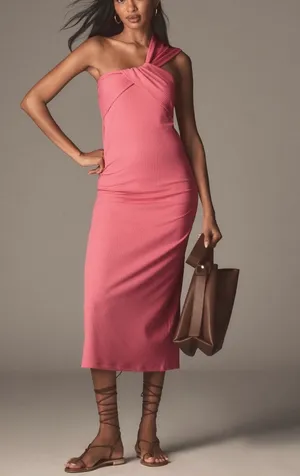 Anthropologie Porridge Antonia Twist-Front Ribbed Maxi Dress, Size XS thumbnail 4
