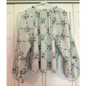 Old Navy NWT floral ruffled puff sleeve blouse size large thumbnail 7