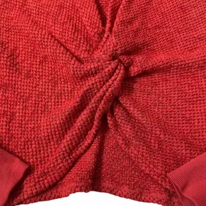 LAmade Womens Red Twist Front V-Neck Long Sleeve Textured Knit Top Size M | 0084 thumbnail 4