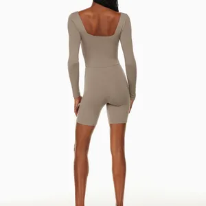 Babaton‎ Contour Squareneck Longsleeve Romper in Stone Size Small thumbnail 2