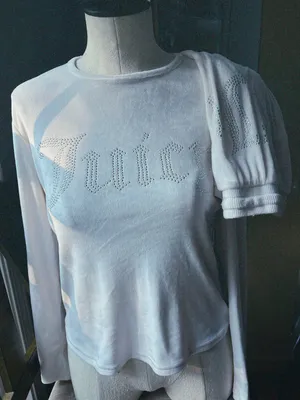 Juicy Couture White Rhinestone Logo pj Set thumbnail 1