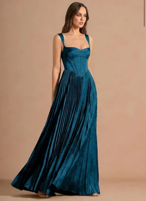 Azazie Isonelle blue ballgown thumbnail 3