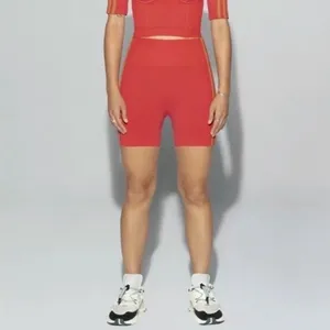 Adidas IVY PARK High Waist Bike Short in Real Coral thumbnail 4