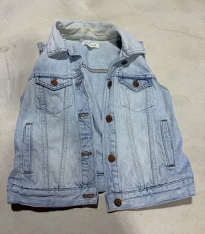 Madewell Light Wash Denim Vest with Button Front small thumbnail 1