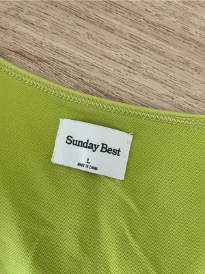 Aritzia Sunday Best Idol Mini Dress Pear Green Square Neck Size Large New thumbnail 3