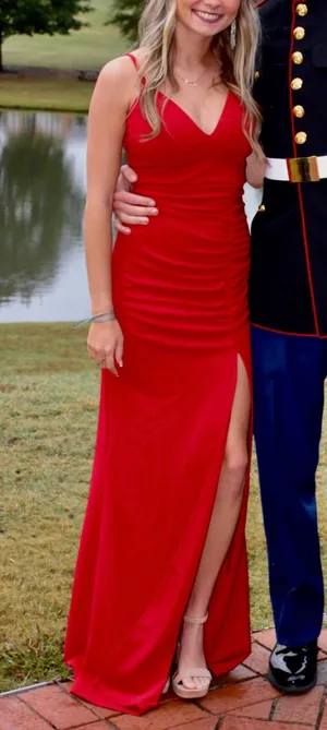 Long Formal Dress Red Size XS thumbnail 1