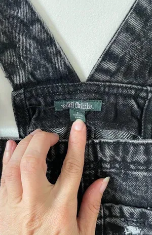 Wild Fable Raw Hem Jumper Skirt Black Gray Size Small thumbnail 9