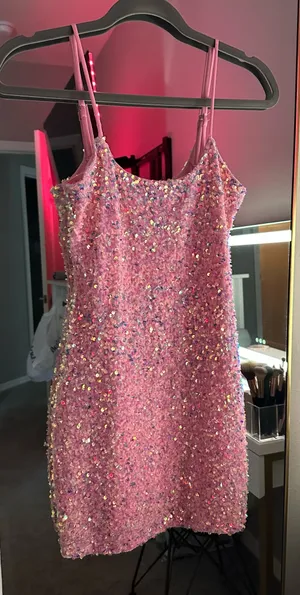 Lucy in the Sky Pink Sequin Dress thumbnail 1