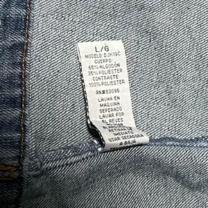 L Ci Sono Blue Gray Polyester DenimJean Jacket Sweatshirt Autumn Casual Women’s thumbnail 5