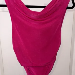 Pink Sleeveless Drape Neck Top Size M thumbnail 4