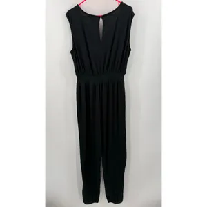 Z Supply Jumpsuit Women's Large NWT Indy Knit Black Textured Comfy Soft Casual thumbnail 5