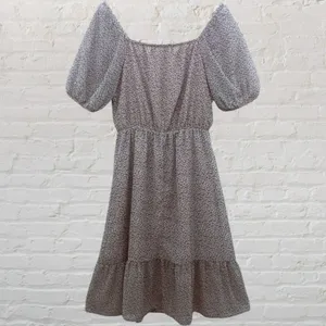 Sienna Sky Cottagecore Romantic Dusty Pink Floral Puff Sleeve Summer Dress M Boho Whimsical thumbnail 4
