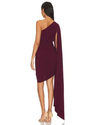 Norma Kamali x REVOLVE Diana Mini Dress W/ Sleeve Plum Womens Size Medium thumbnail 2