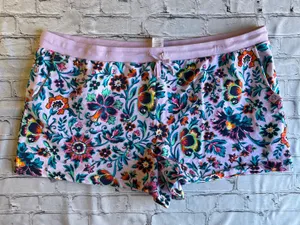 Vera Bradley Pink Floral Size 3X Women’s Shorts Pull On Drawstring Pockets Plus thumbnail 1