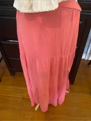 Nine West Coral Tiered Maxi Skirt thumbnail 4