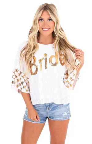 NWT Simply Southern | SEQUIN BRIDE TOP, Small thumbnail 1