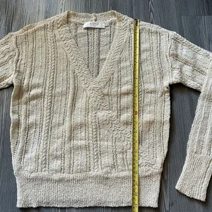 Astr The Label Knit Sweater Womens Small Wrap Front Cream thumbnail 7