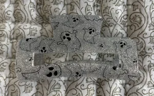 Silver glitter ghost claw clip thumbnail 1