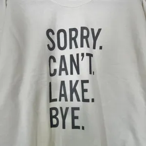 Source Unknown New Sorry Can't Lake Bye Ivy & Cloth Sweatshirt Size L thumbnail 2