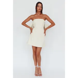 Miou Muse Purple Strapless Bow Back Mini Dress Size Small NWT Cocktail Party thumbnail 3