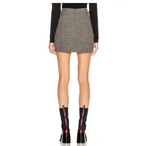 Helmut Lang Black Gray Red Plaid Mini Skirt 28 thumbnail 5