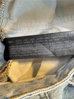 Zara High Rise Wide Leg Jeans Light Wash 100% Cotton Size 29 thumbnail 6
