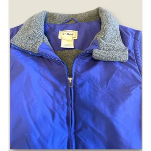 LL Bean‎ Vest Adult Medium Purple Gray Outdoors Full Zip Sleeveless Casual thumbnail 5