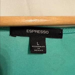 Espresso Teal and Coral Geometric Knee Length Y2K Women’s Dress thumbnail 2