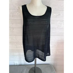 Champion black Duo Dry semisheer racerback tank top activewear XL thumbnail 2