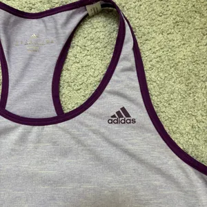 Adidas Climalite Heathered Light Purple Racerback Athletic Tank Top thumbnail 2