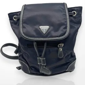 00s GUESS Vintage Black Drawstring Backpack thumbnail 10