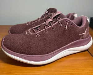 Hoka Women's Hupana Flow‎ Wool Mauve Pink Sneaker Running Shoe Comfort W7.5 thumbnail 1