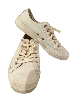 Converse Chuck Taylor All Star OX Egret 8 EUC thumbnail 1