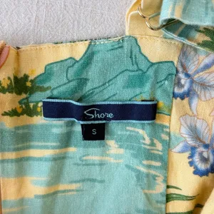 Shore Linen Tropical Jumpsuit S Hawaiian Resort Wide Leg Vacation thumbnail 3