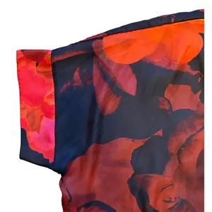 Bryn Walker M L Paola Tunic Lagenlook Oversized Top Shirt Floral Black Red thumbnail 5