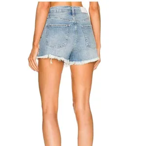 Pistola Nova High Rise Raw Hem Distressed Jean Shorts thumbnail 3