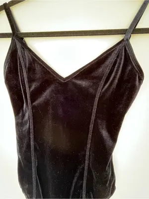 Flirty Sexy Baddie Forever 21 Navy Blue Velvet Bodysuit Women’s Size Small thumbnail 3