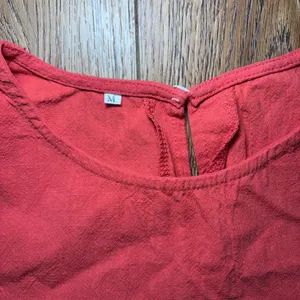 Linen Burnt Orange 100% Linen Sleeveless Blouse Top Womens Size Medium Fall thumbnail 4
