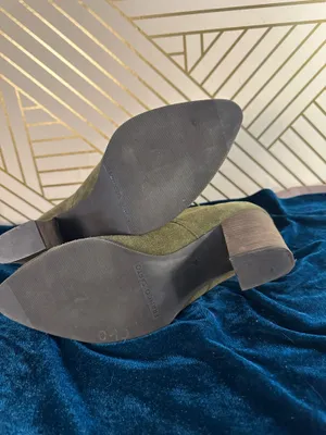 Franco Sarto Olive green suede booties thumbnail 2