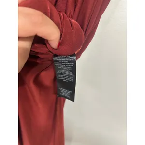 Lulus Josie Rust Red Ruched Maxi Dress Autumn Wedding Guest Size XS‎ NWT thumbnail 5