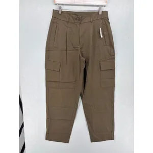 Old Navy Womens Taylor Straight Trouser Extra High Rise Cargo Brown S Petite thumbnail 2