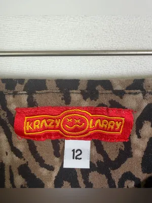 Krazy Larry Women’s Leopard Print Pull-On Ankle Pant Sz 12 Stretch Office Casual thumbnail 3