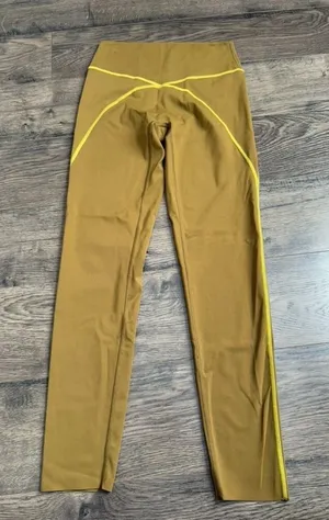 EUC Womens Aerie Offline 7/8 High Rise‎ Leggings mustard green Size M thumbnail 1