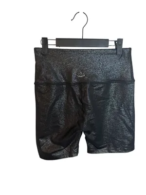 Beyond Yoga Black Glitter Twinkle High Waisted Bike Shorts thumbnail 2