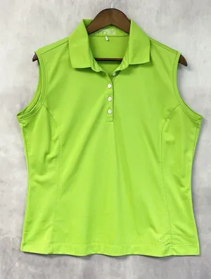 Nike Womens Golf Dri Fit Sleeveless Polo Size XL Sporty Preppy Active Tennis thumbnail 1