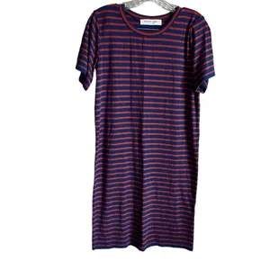 Sonnet James Blue Orange Striped Play T-Shirt Dress‎ thumbnail 2