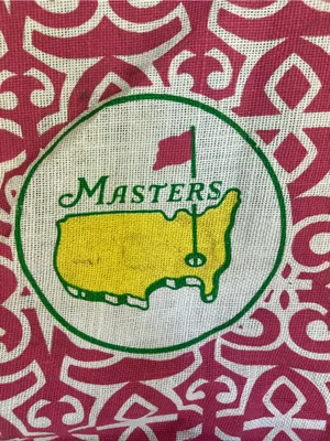 Masters Pink & Green Patterned Tote Bag with Yellow Logo thumbnail 7
